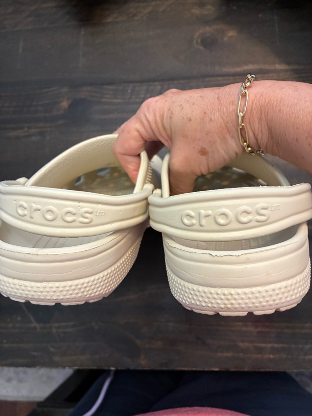 CROCS Kids Classic Clog in Off-White/Cream